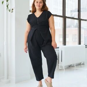 Rujuta Sheth Venus Wrap Jumper- Washed Black